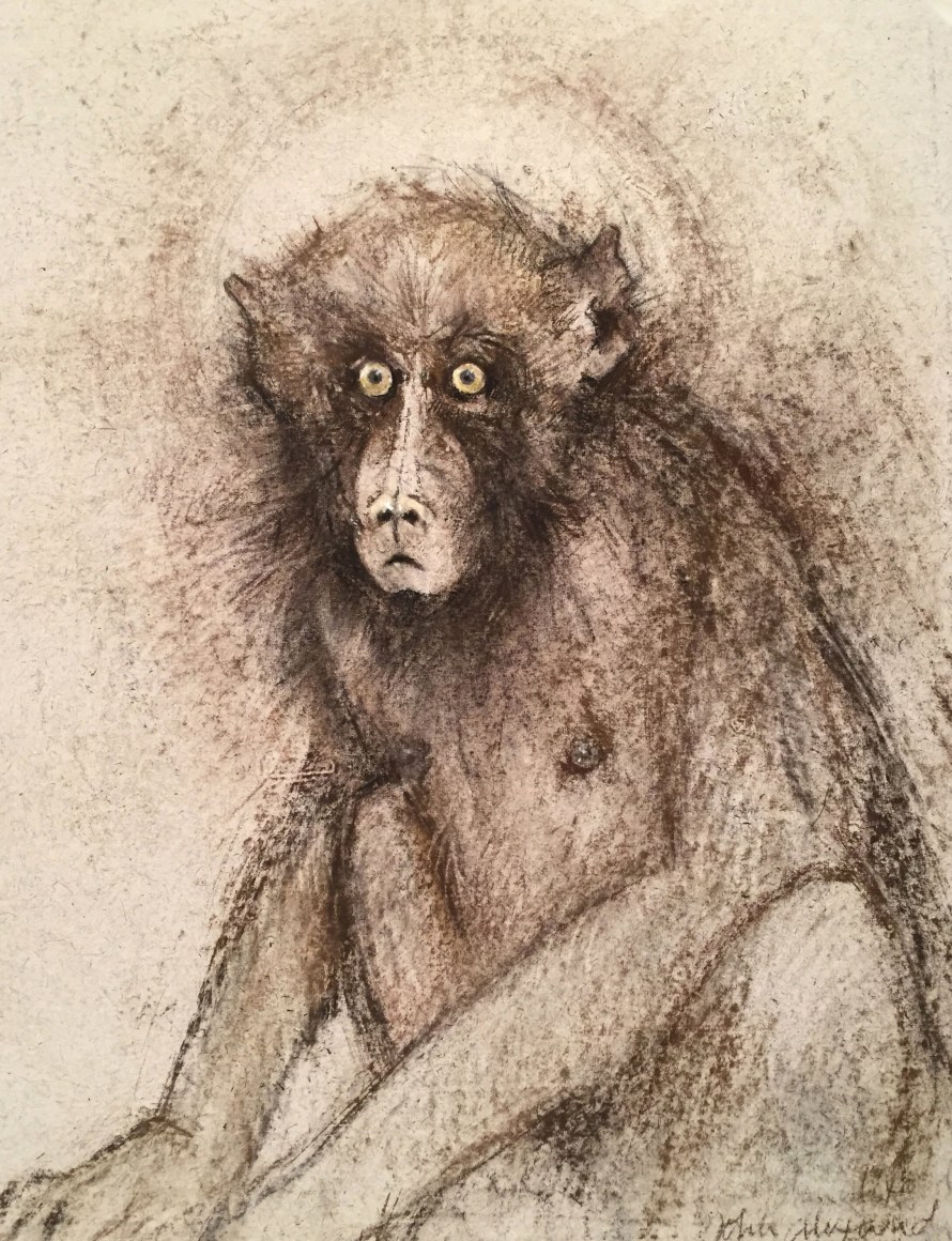 John Alexander Contemplating the Meaning of Life, 2018 Charcoal on paper 22 x 14 inches Private Collection