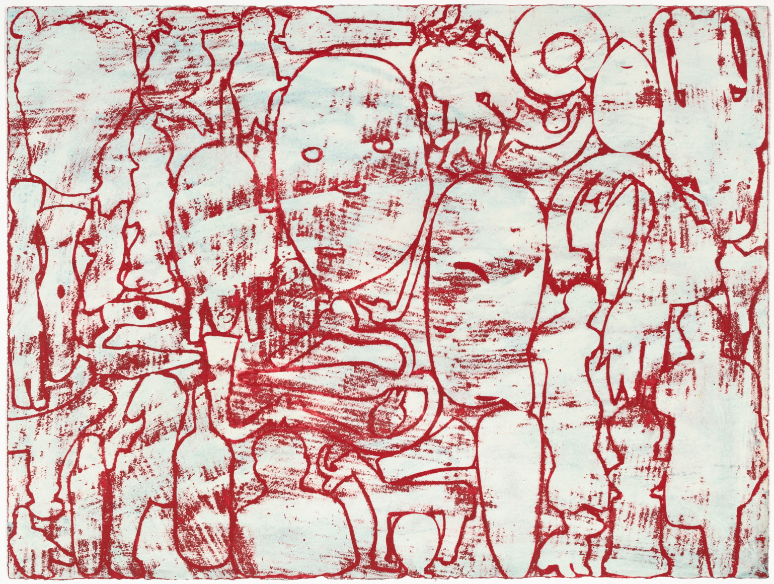 Bo Joseph Untitled (Thousand Treasures), 2019 oil pastel, tempera and acrylic on paper 22 1/4 x 29 3/4 inches