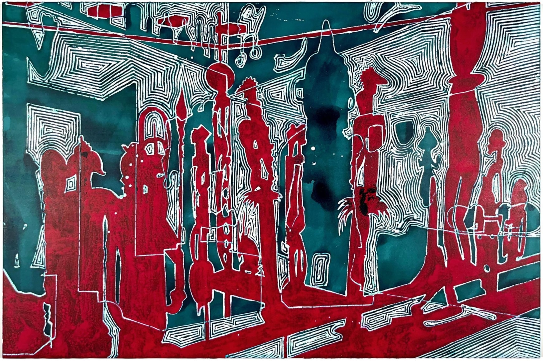 Bo Joseph Untitled, 2024 acrylic and tempera on paper mounted on canvas 31 3/4 x 47 7/8 inches