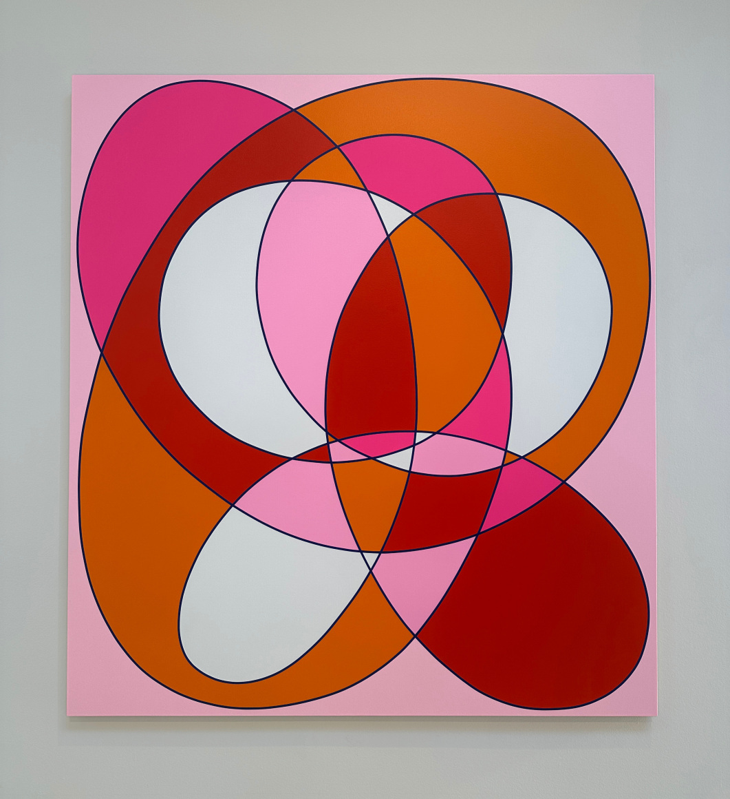 Aaron Parazette  The Clock, 2025  acrylic on canvas  70 x 64 inches