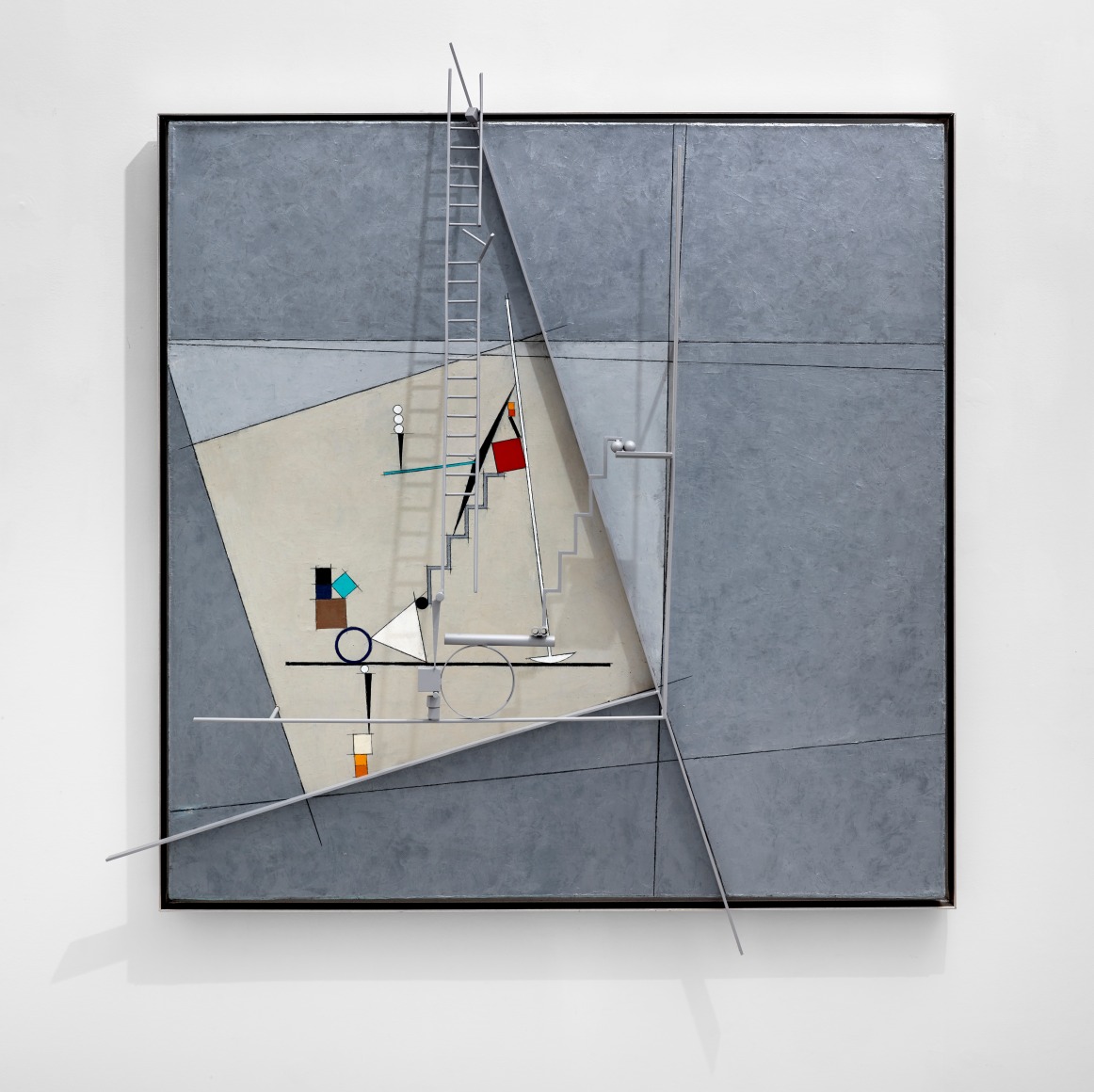 Fletcher Benton  Circus Painting No. 7, 2003  steel and acrylic on canvas  37 x 40 inches