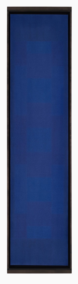 Seth Cameron No 37, 2018 watercolor on paper in maple artist frame 60 x 15 inches (