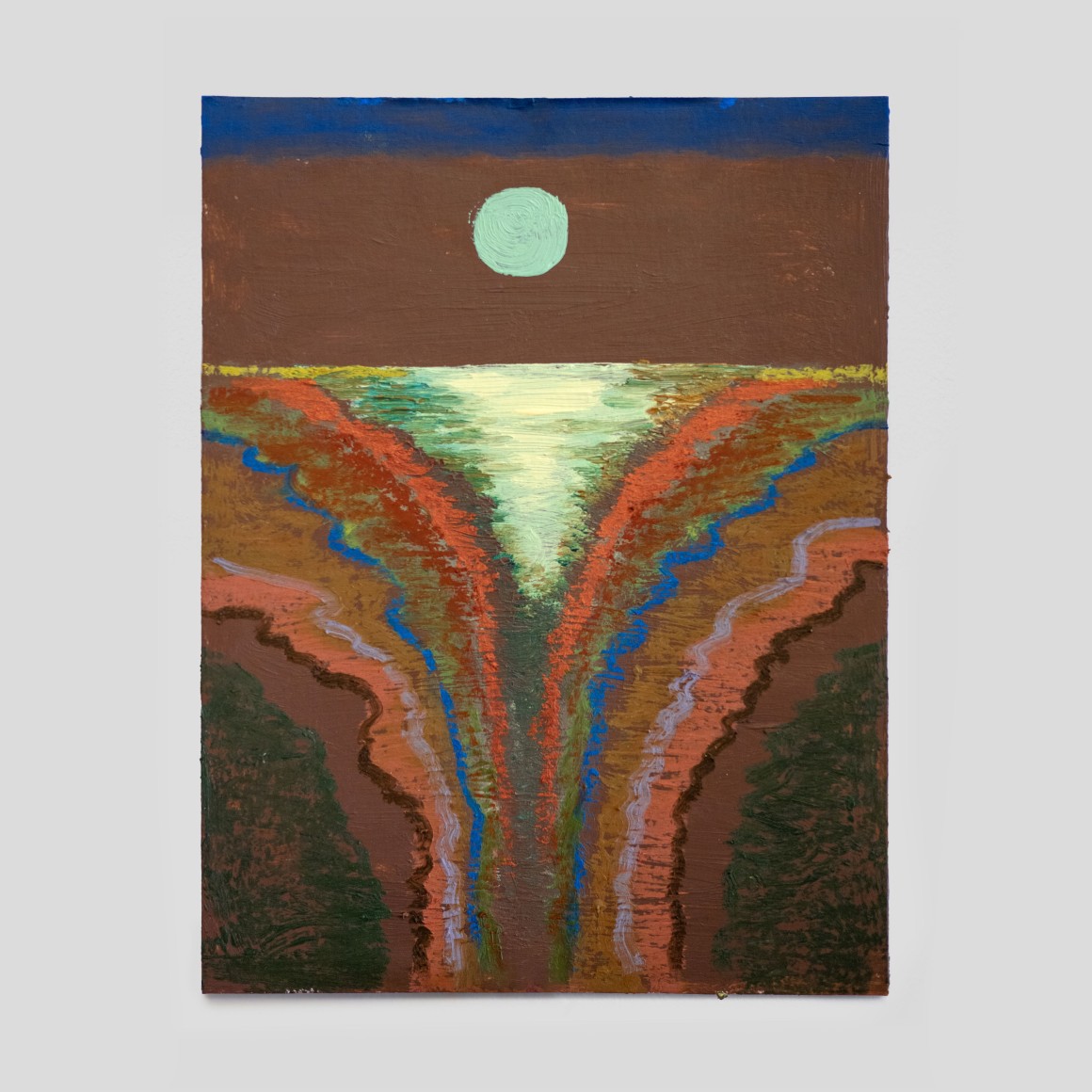 Bruna Massadas Mint Chocolate, 2025 acrylic and oil pastel on paper paper: 8 x 6 inches frame: 11 x 9 inches