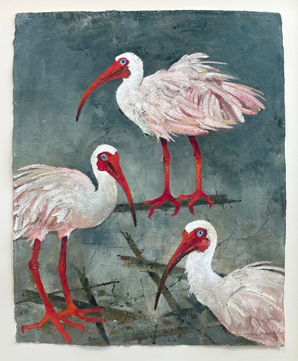 John Alexander Broken Ladder, 2025 oil on paper paper: 30 x 22 1/2 inches frame: 36 x 28 1/2 inches