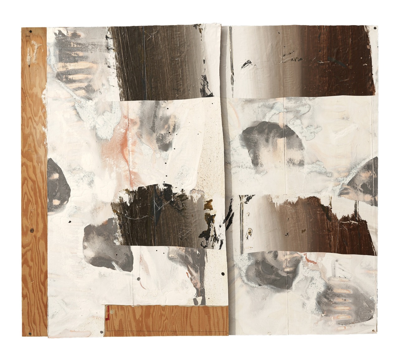 Shane Tolbert  La Llorona, 2019  acrylic on found supports  48 x 41 3/4 inches