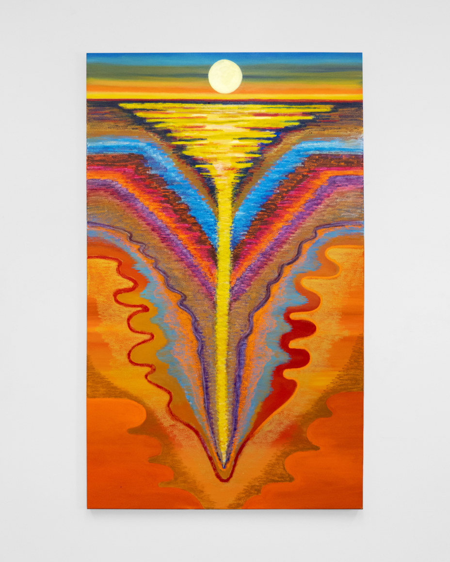 Bruna Massadas Canal # 1, 2025 acrylic and oil stick on canvas 80 x 48 inches