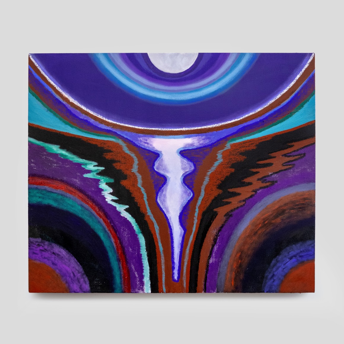 Bruna Massadas Canal #7, 2025 acrylic and oil stick on canvas 30 x 36 inches