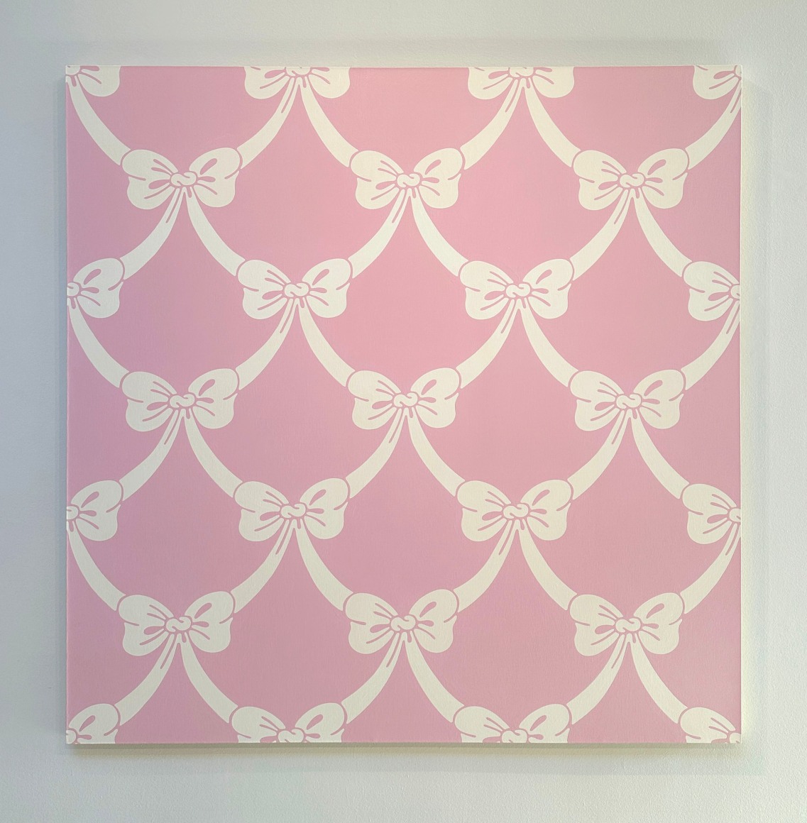 Aaron Parazette  Easy Elegance in Pink, 1995  enamel on canvas  72 x 72 inches
