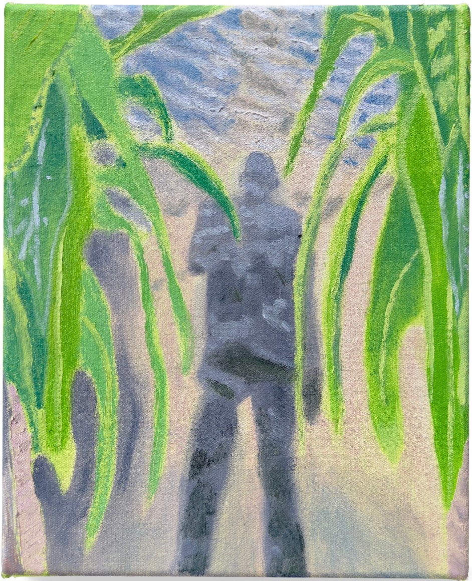 Bradley Kerl  River Shadow (Vienne), 2024  signed on verso  oil on canvas  12 x 10 inches  Inquire