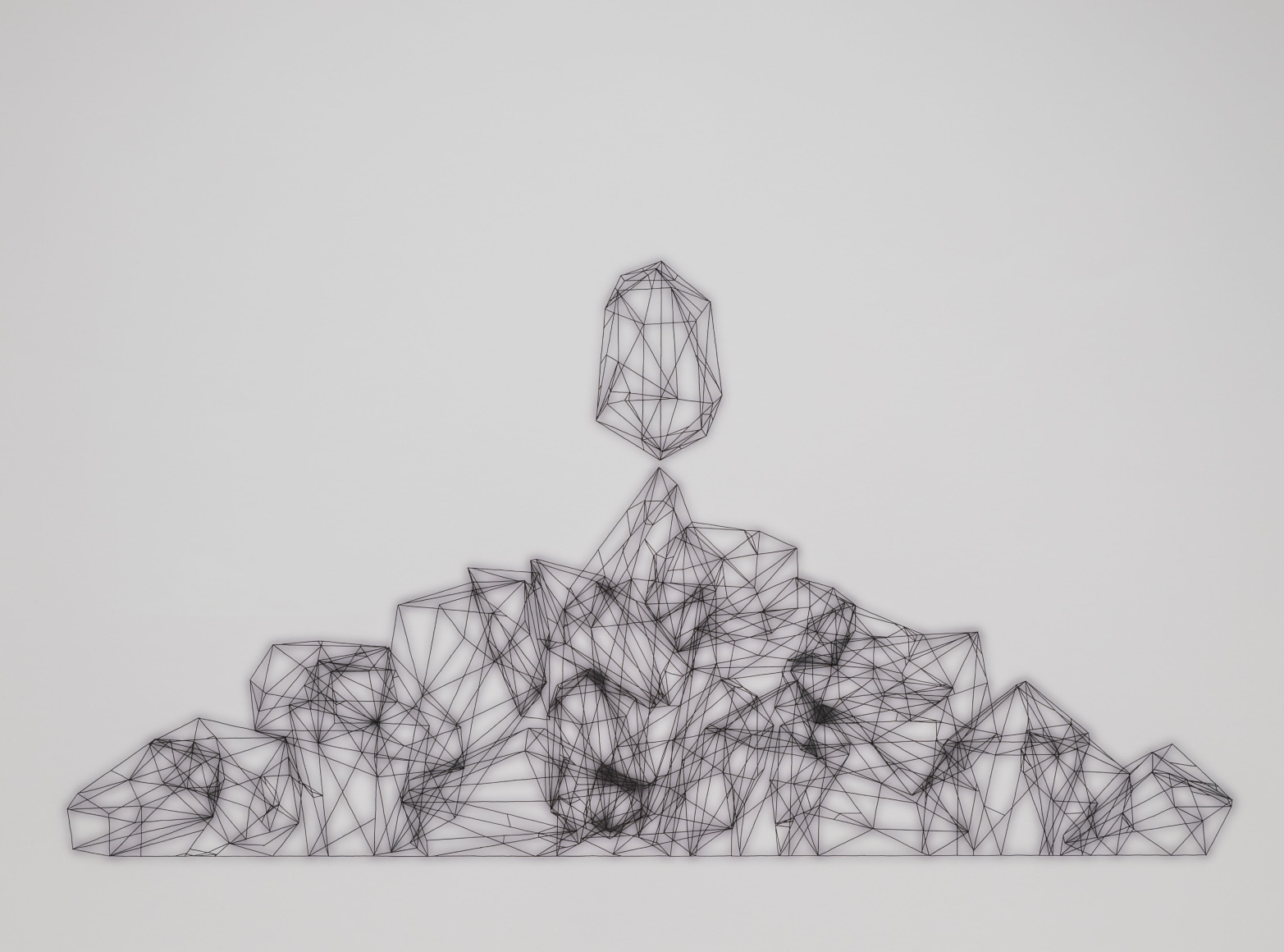 Sharon Engelstein,  Handful, 2018,  ink on inkjet print,  30 x 40 inches