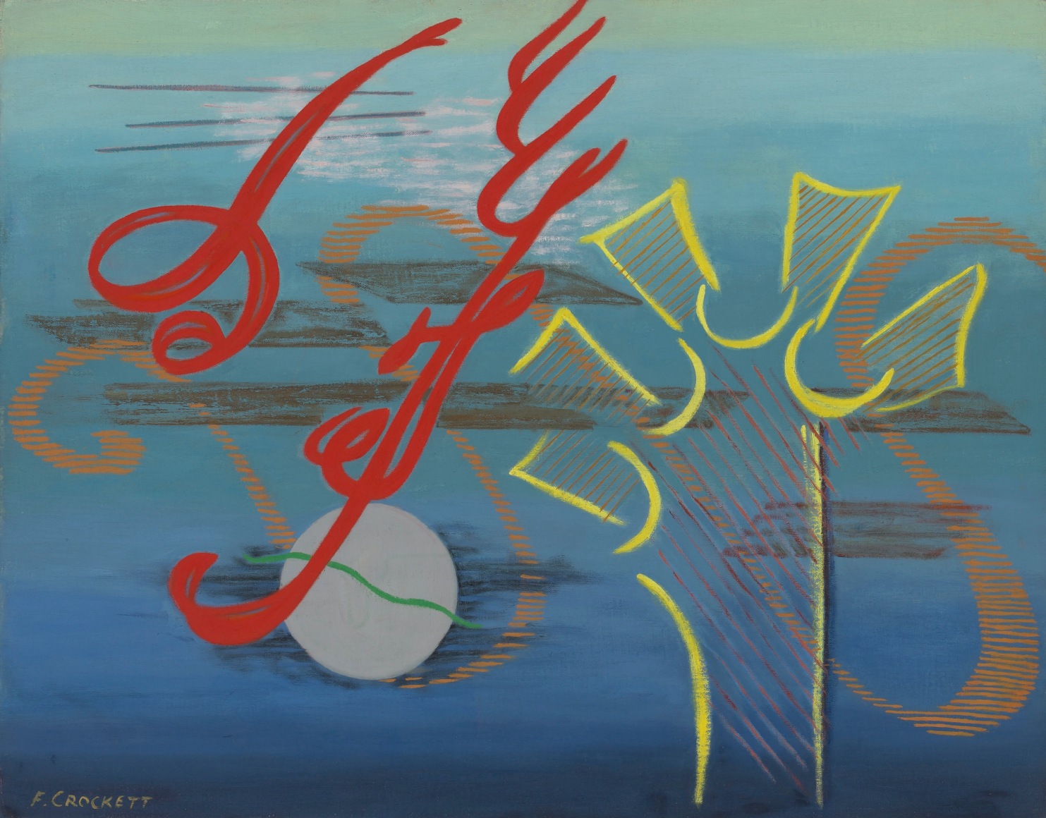 Flora Crockett Untitled, c. 1940s oil on canvas board 22 x 29 inches signed lower left front