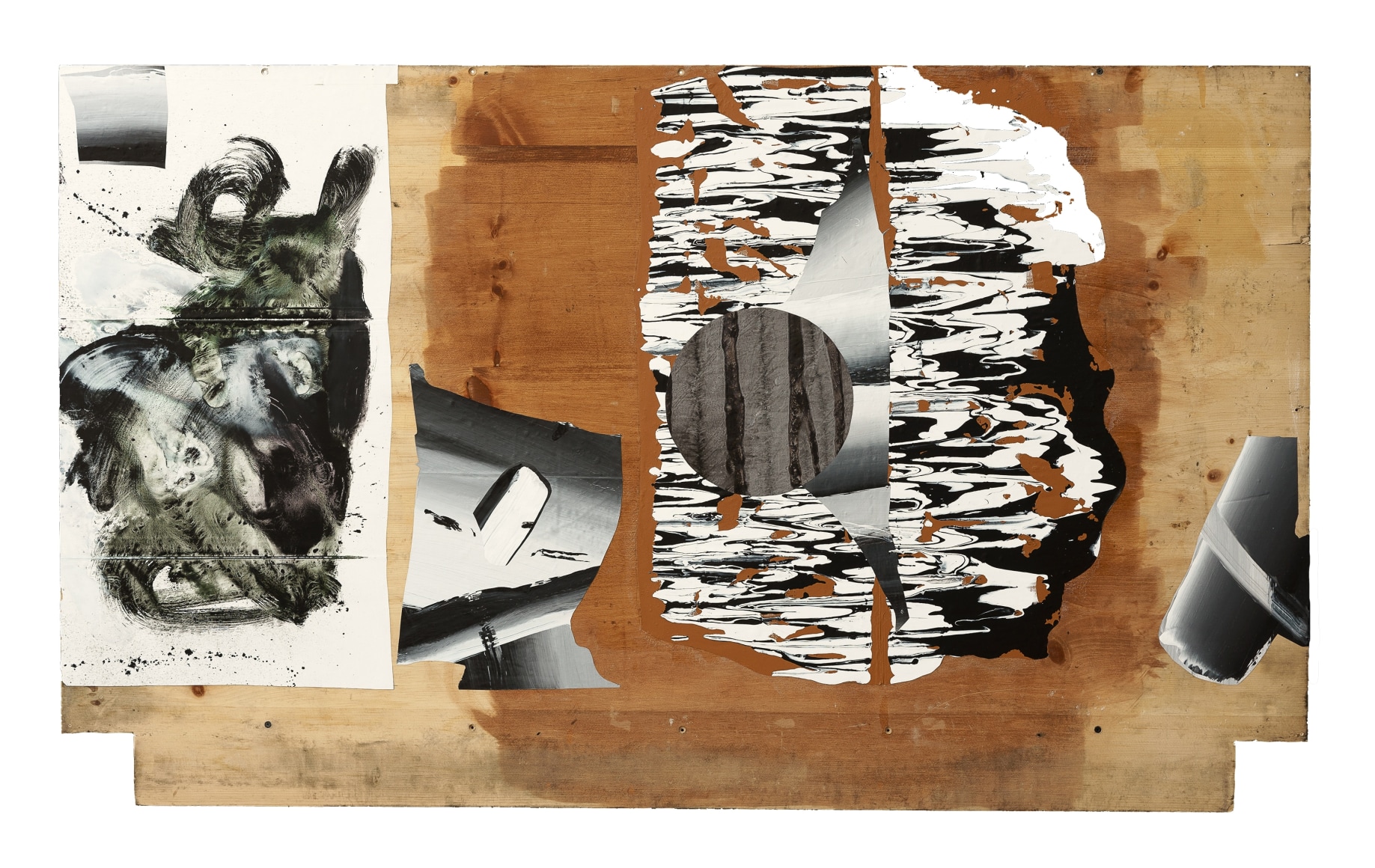 Shane Tolbert Oil Fields, 2019 acrylic on found supports 36 x 60 inches