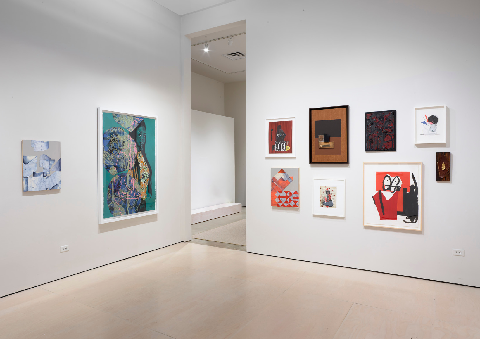 Installation view of&nbsp;Strangeness, Tone, Translucency&nbsp;featuring Jodi Hays' work.