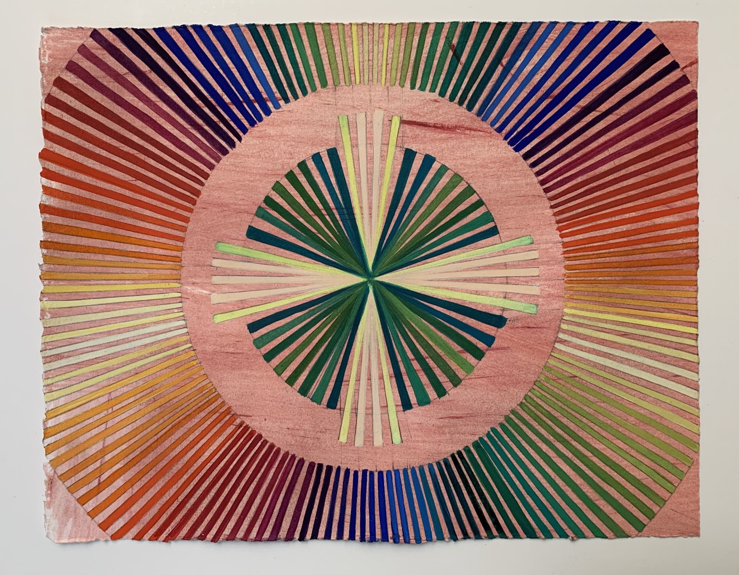 Mara Held Straight Lines V, 2021 gouache and egg tempera on paper paper: 8 x 10 1/4 inches frame: 11 x 13 3/4 inches