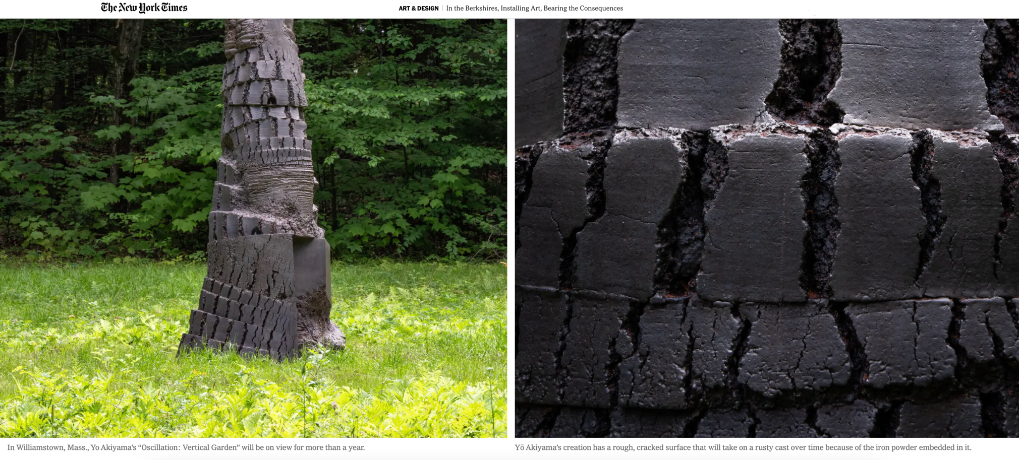 &quot;Ground/work&quot; at the Clark Art Institute featured in The New York Times