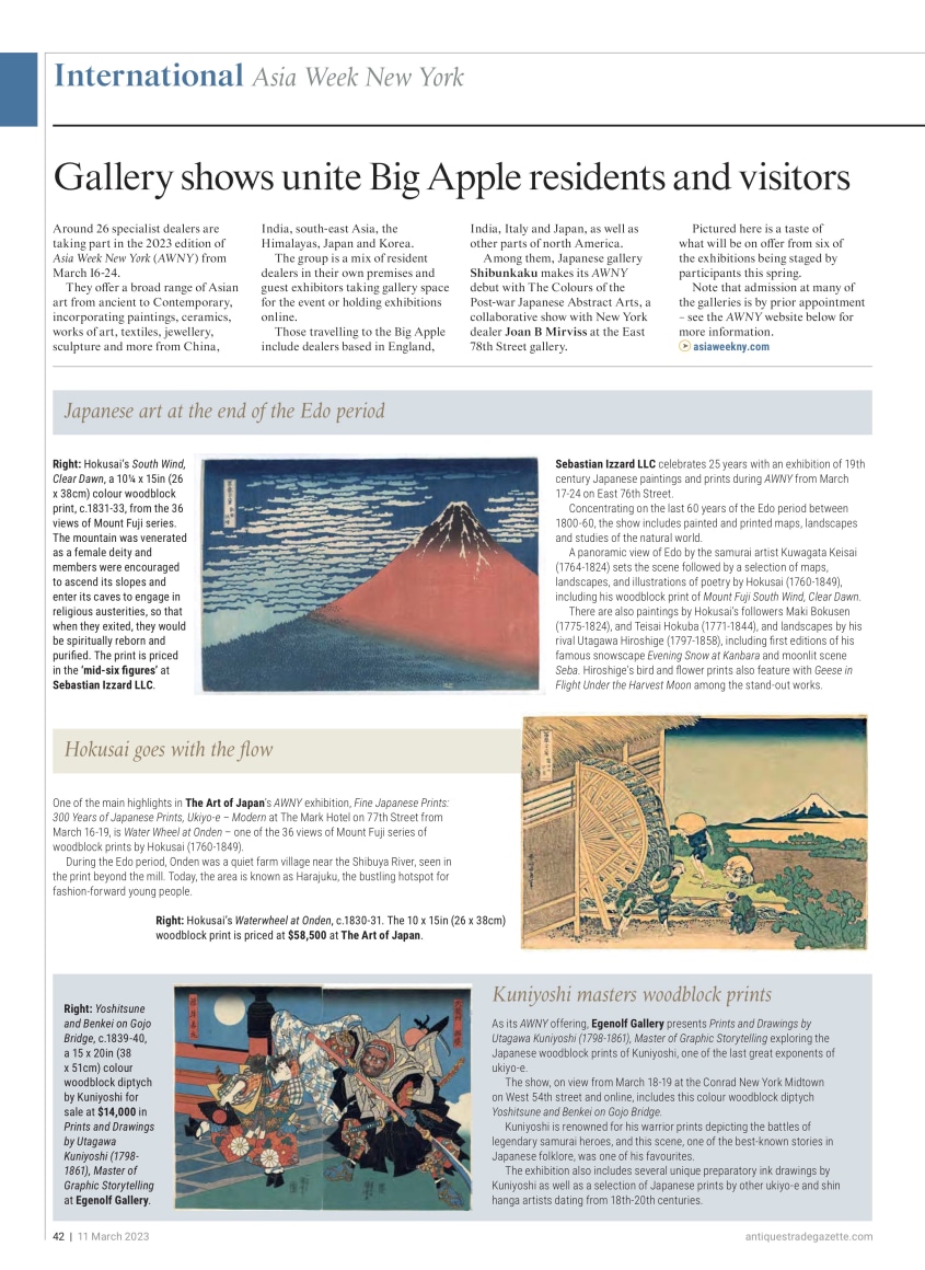 Dealers and auctioneers ready for action at New York Asia Week