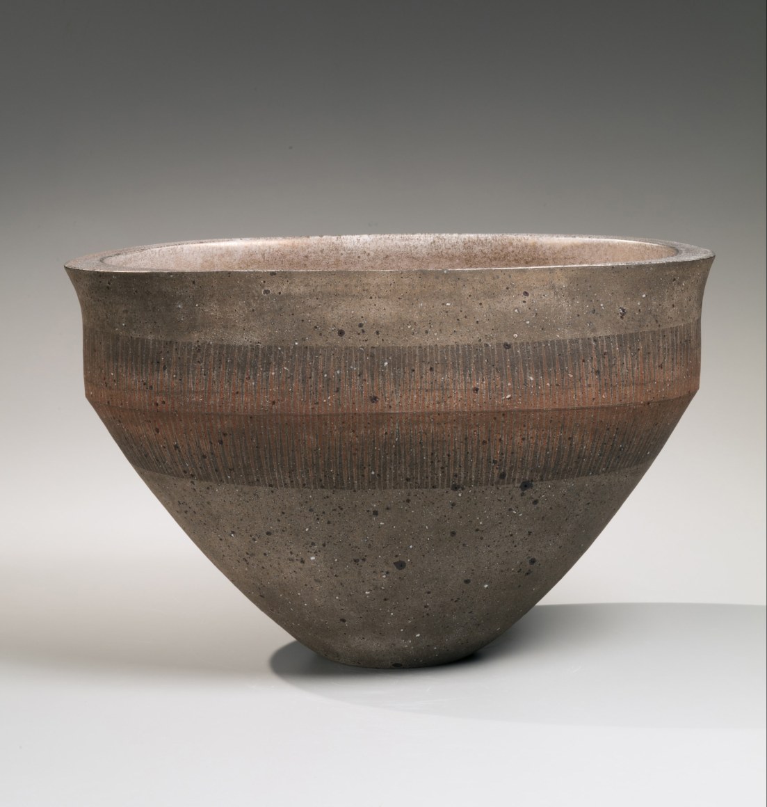 Iguchi Daisuke, Ash-coated Bowl with Color and Silver-slip