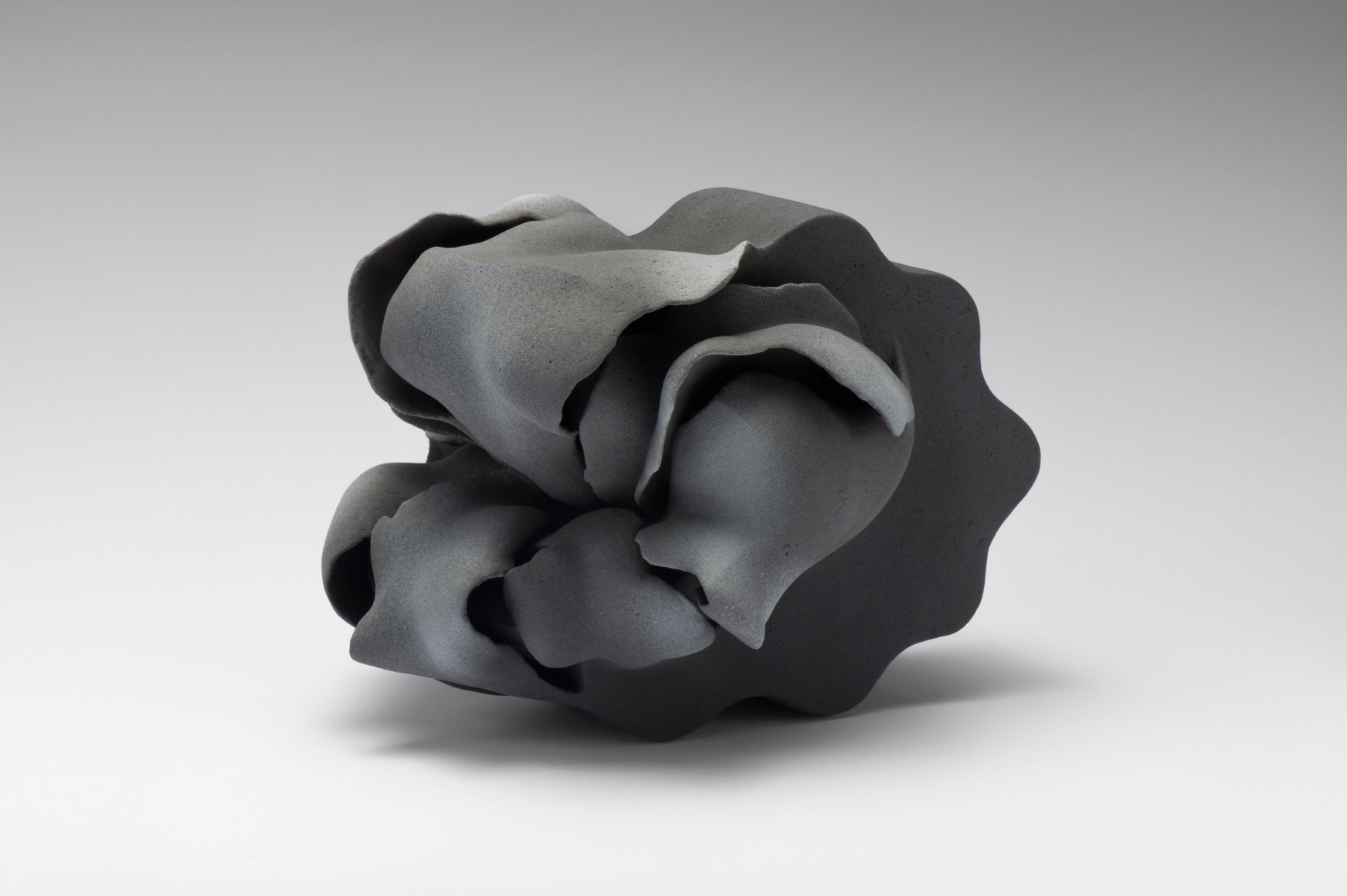 Fujino Sachiko, Interconnection 15-8, flower-inspired sculpture, 2015, stoneware with matte glaze, Japanese ceramics, Japanese pottery, Japanese contemporary ceramics, Japanese sculpture