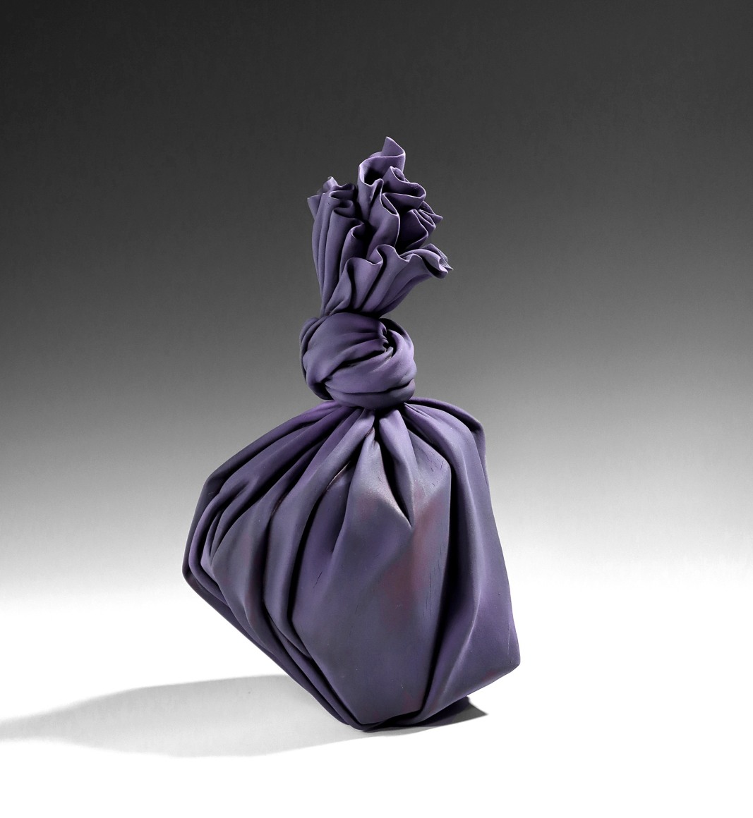 Tanaka Yū (b. 1989), Purple sculpture in the shape of a furoshiki (wrapping cloth) enclosing an object