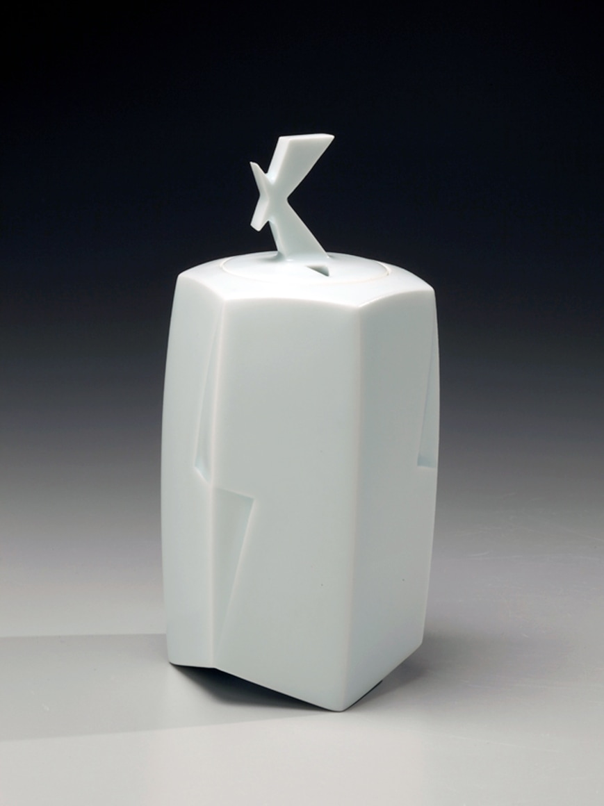 Wada Akira, Japanese glazed porcelain, Japanese incense burner, ca. 2012