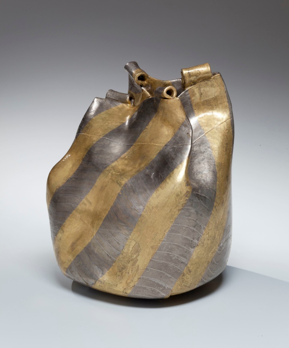 Gold and Silver Glazed Folding Bag