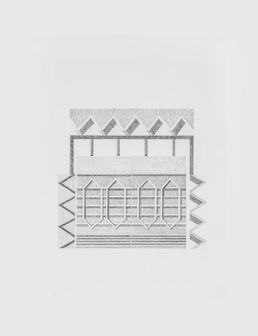 Seher Naveed Contraption 7, 2021 Graphite on Paper 15.75 x 11.75 in