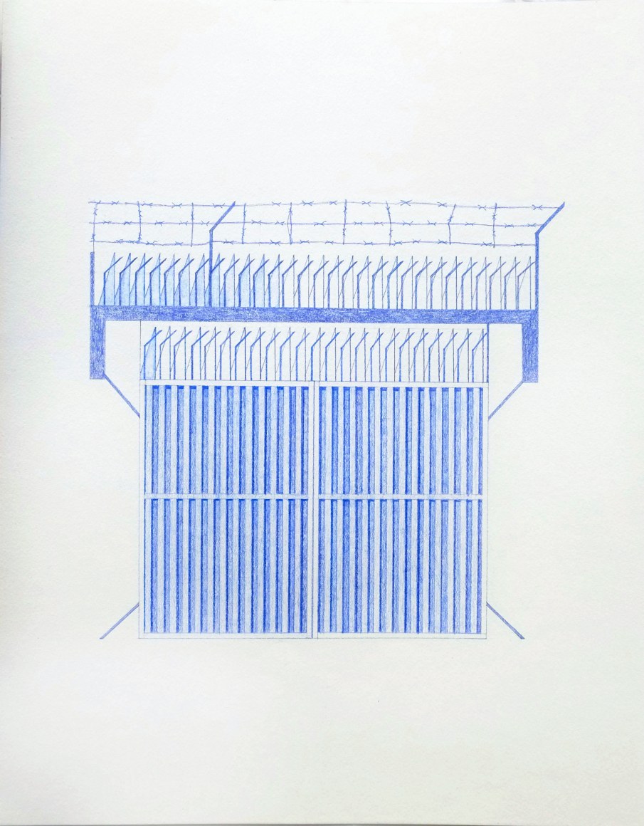 Seher Naveed Gate 5 (High Gates Series), 2018 Pencil on Paper 17 x 14 in