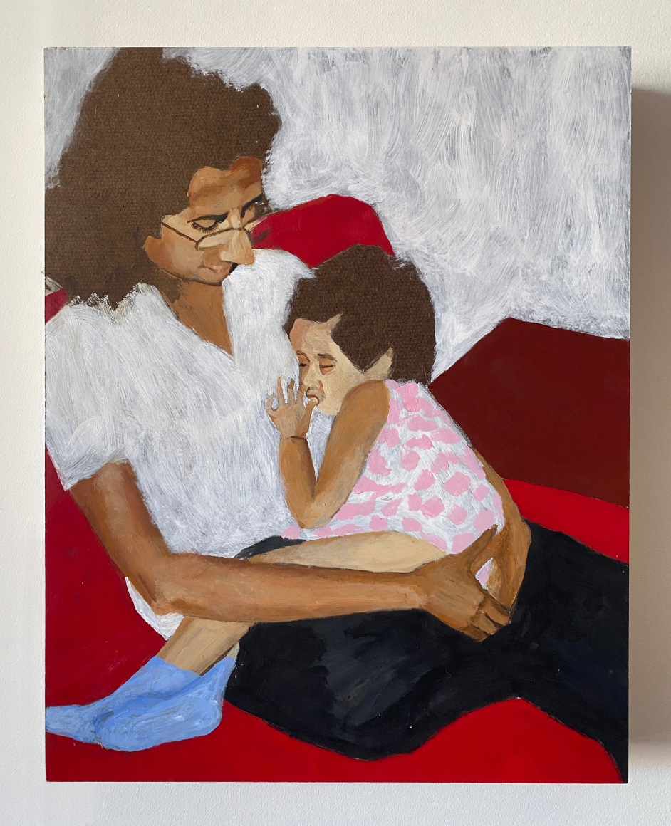 Maya Jay Varadaraj Raj, The Unusual, 2022 Acrylic on panel 14h x 11w in