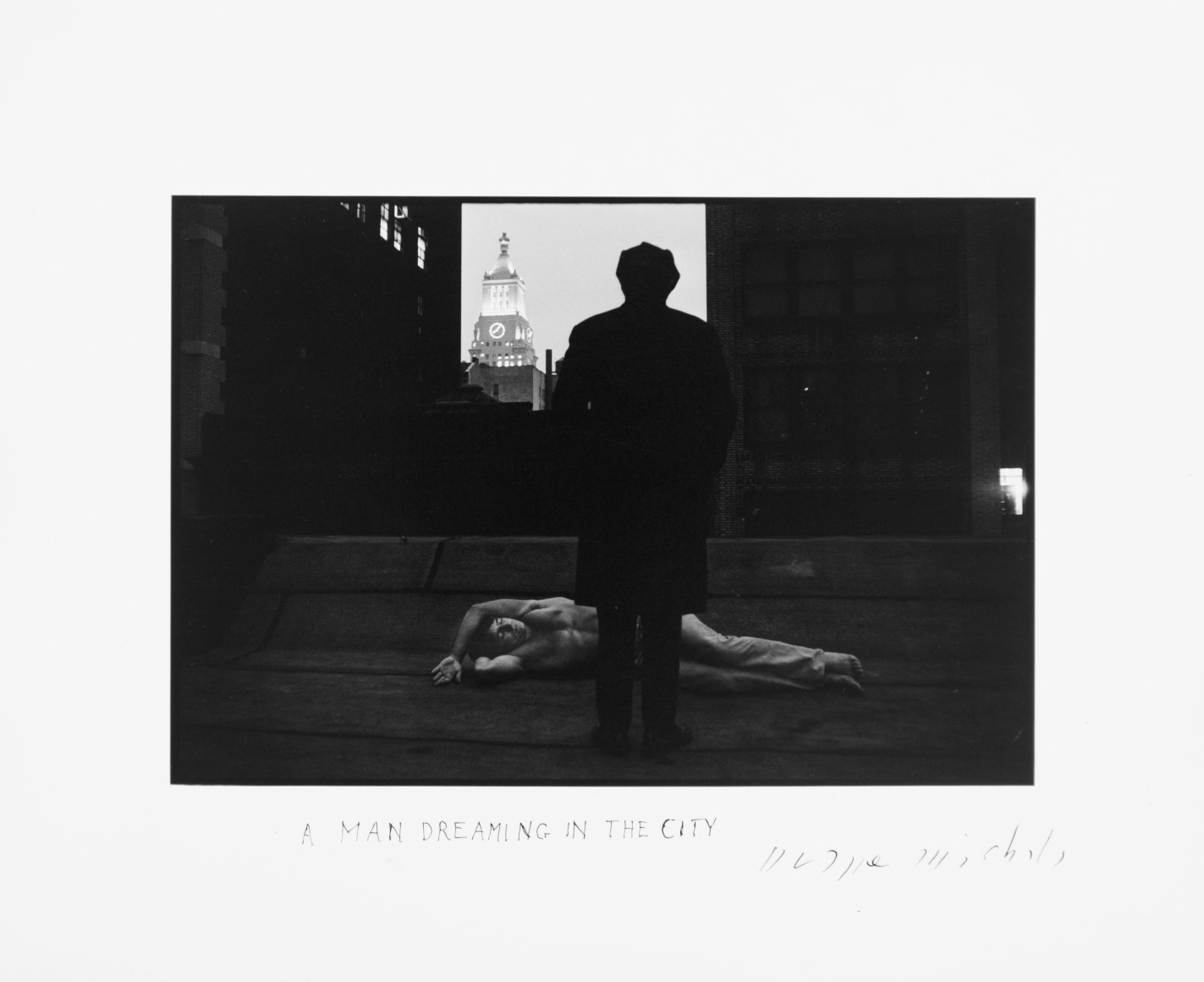 A Man Dreaming In The City, 1969 Gelatin silver print 4 3/4 X 7 inches (image); 8 x 10 inches (paper) Edition 16/25