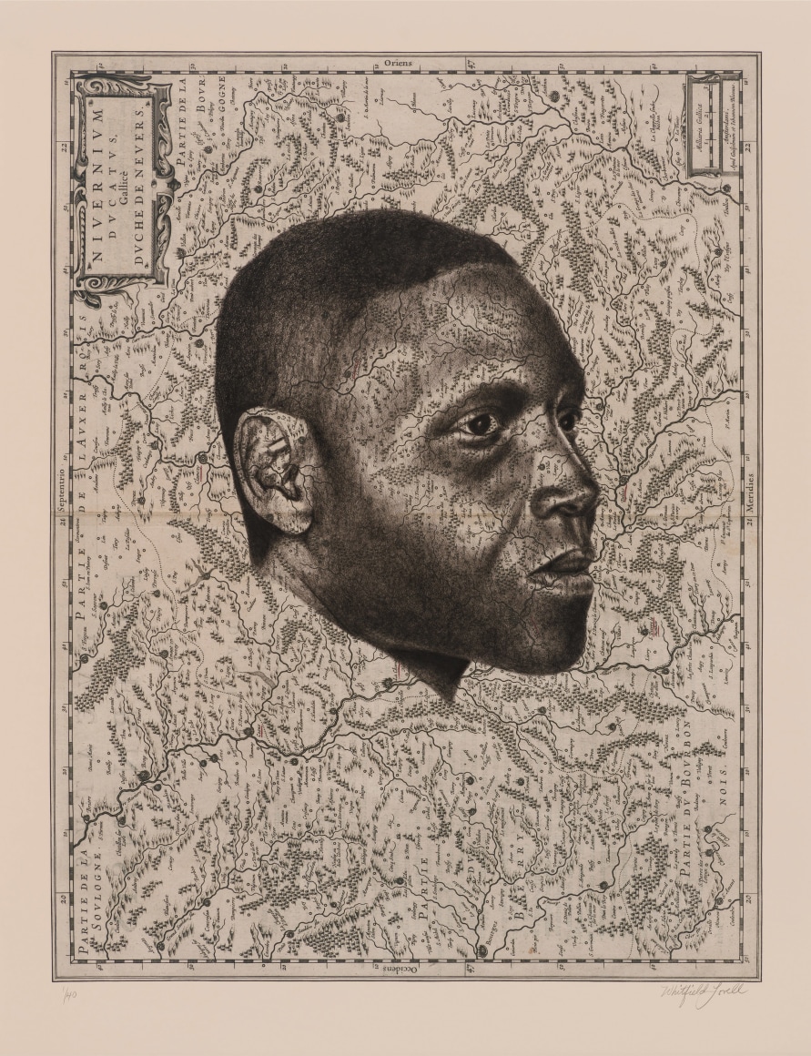 Whitfield Lovell, Wayfarer IX, Pigment print on Moab Entrada Natural Paper, 22 3/8 x 17 1/4 inches