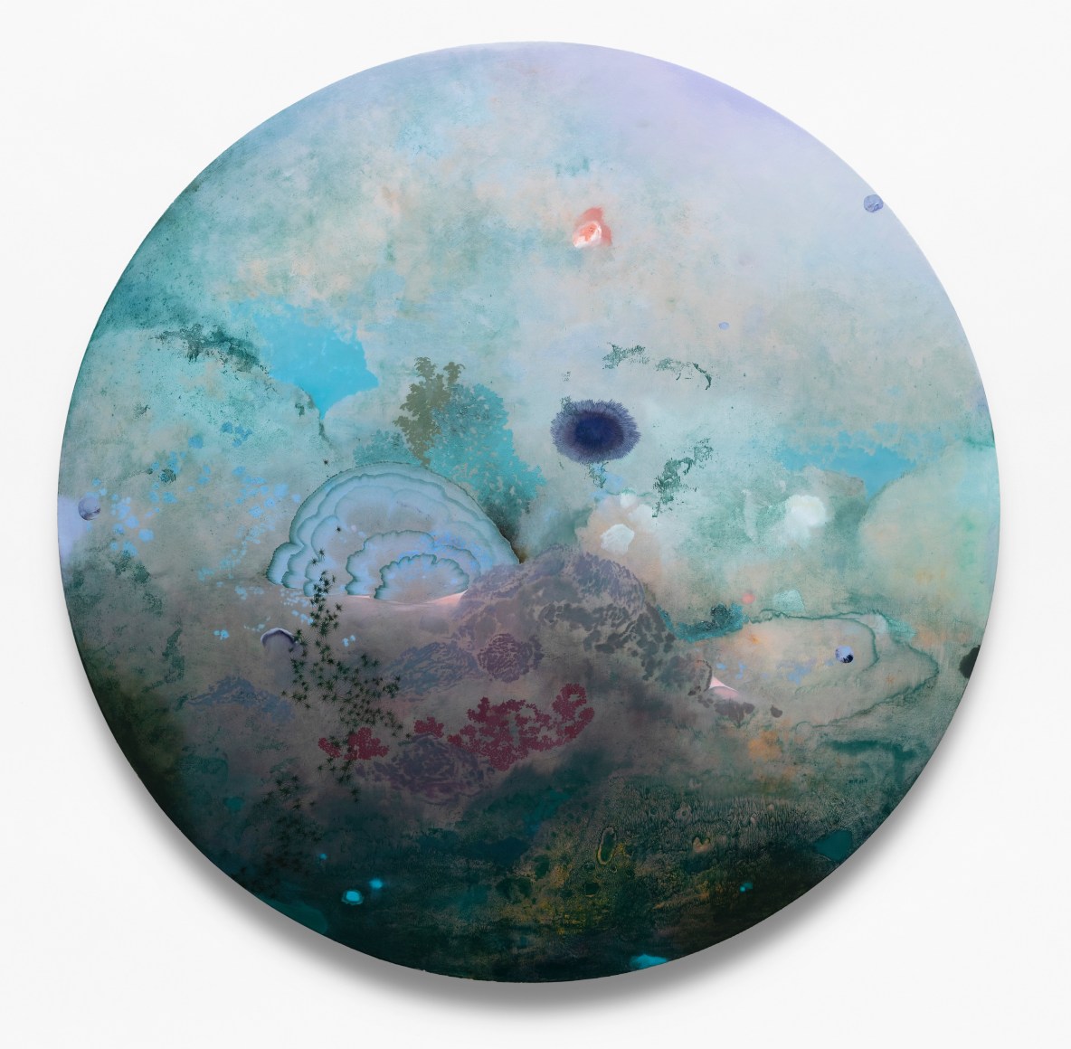 Pastoral Fracture, 2025 Oil on wood panel 36 x 36 inches