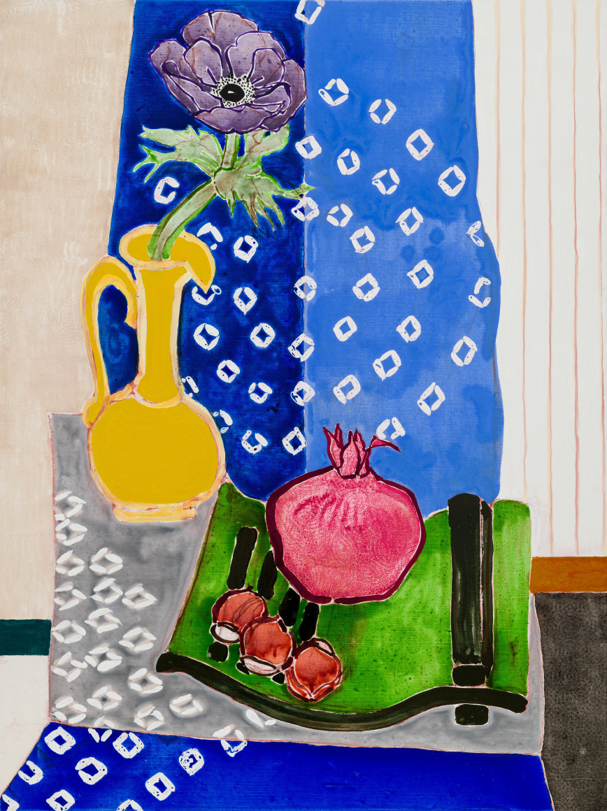 Uncle Sam's Cruet I, 2023 Oil, acrylic, and cont&eacute; crayon on panel 48 x 36 inches