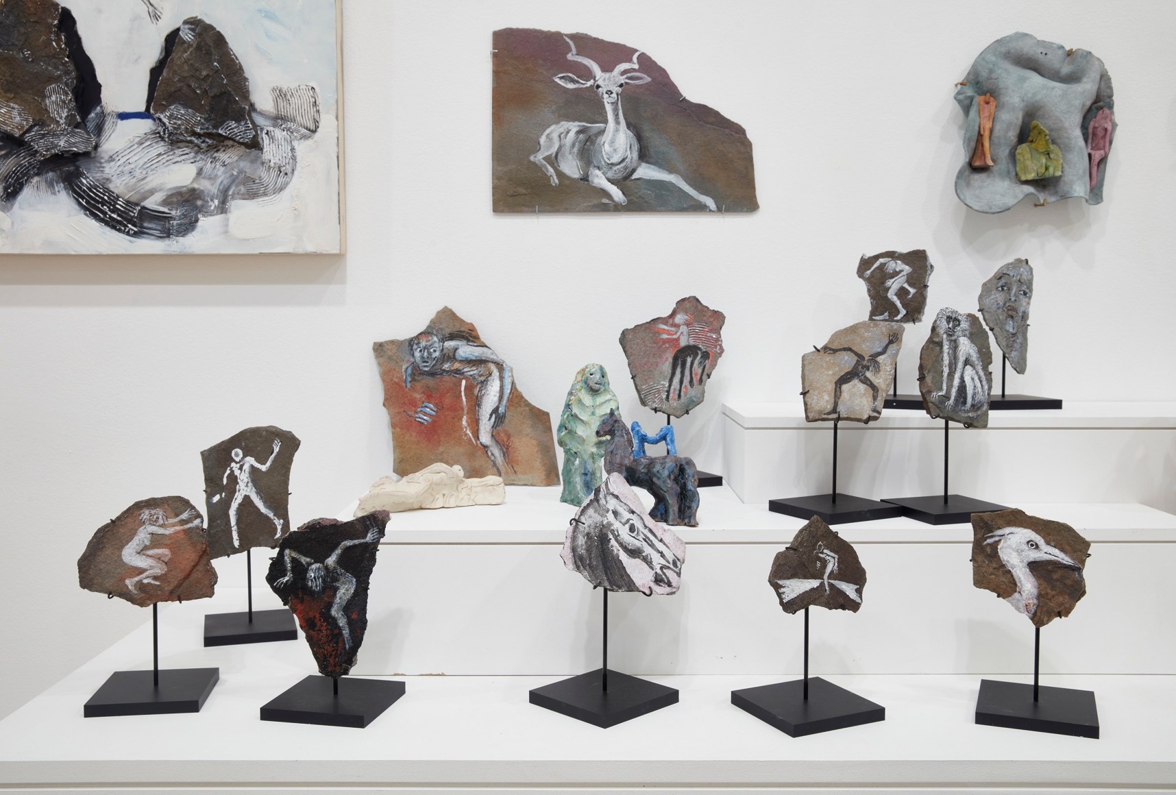 Installation view of Mary Frank: What Color Courage?