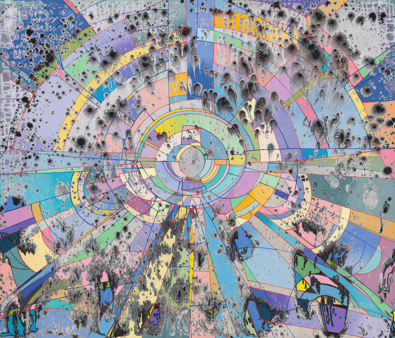 Double Vision (Bontecou), 2023 Acrylic on linen 36 x 42 inches