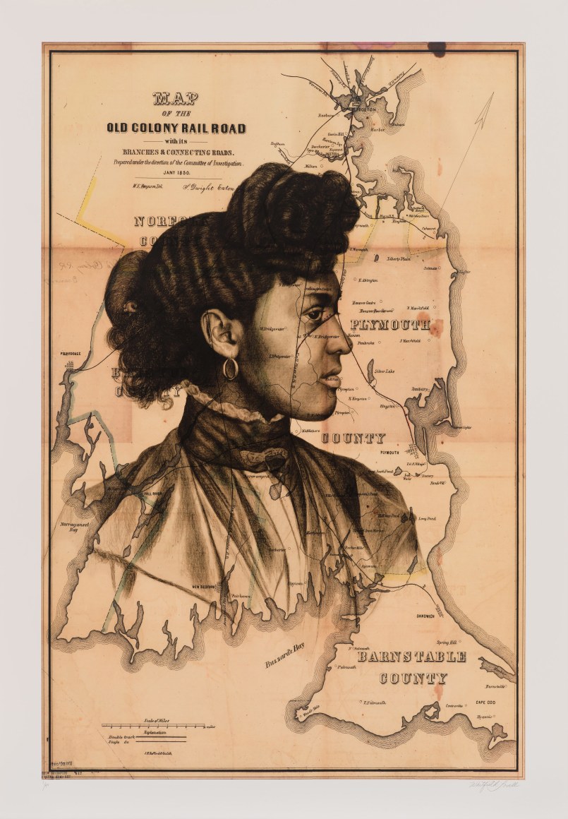 Whitfield Lovell, Wayfarer I, Pigment print on Moab Entrada Natural Paper, 38 1/8 x 26 3/8 inches