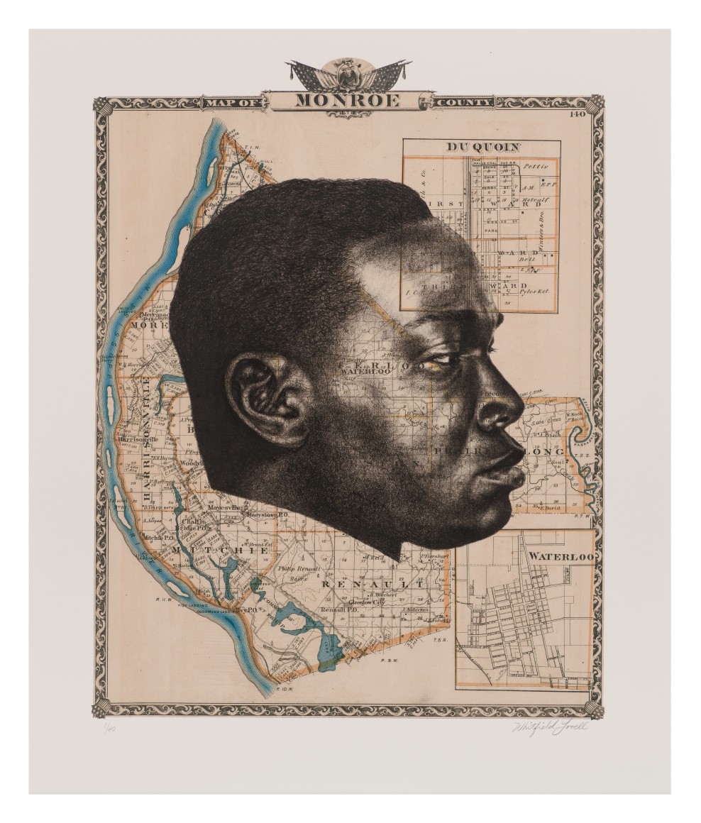 Whitfield Lovell Wayfarer XV Pigment print on Moab Entrada Natural Paper 18 &frac12; x 15 &frac14; inches Edition of 40, 15 AP