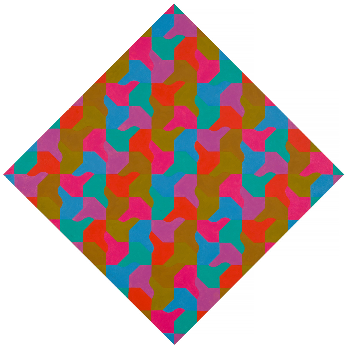 7 Colors in 4's, 1966 Acrylic on canvas 67 x 67 inches
