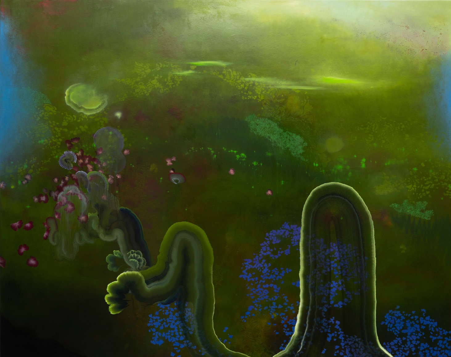 Who Delights in Thunder, 2025 Oil on wood panel 48 x 60 inches