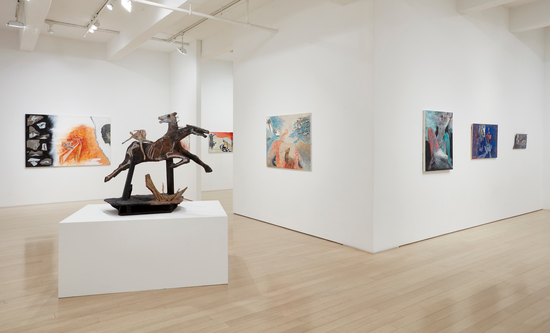 Installation view of Mary Frank: What Color Courage?