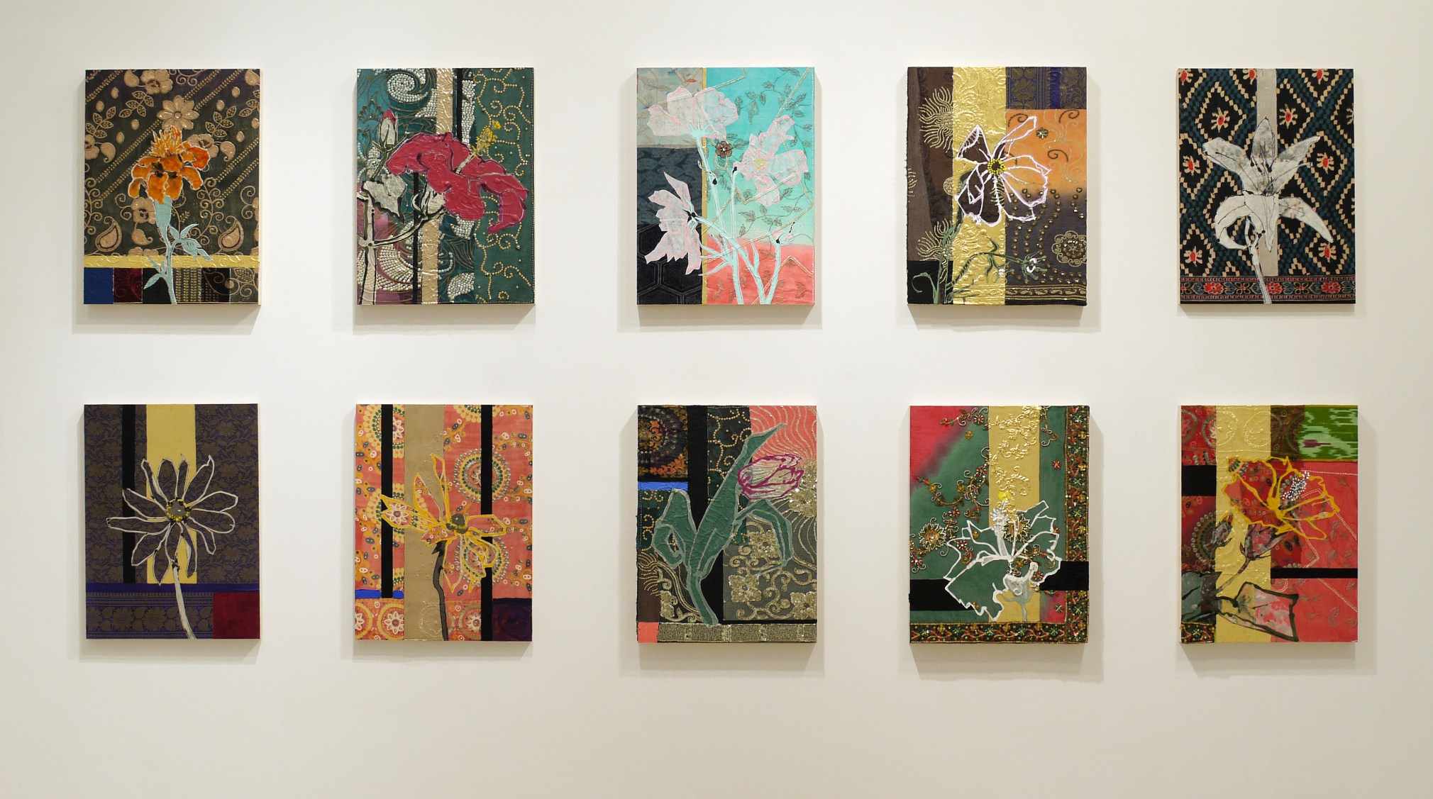 Installation of&nbsp;Robert Kushner: Reverie: Dupatta-topia, DC Moore Gallery, 2018