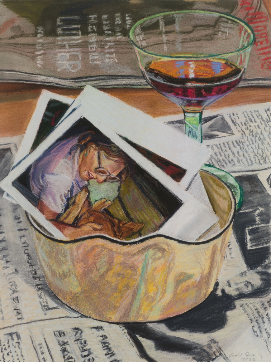 Self Portrait, 1983. Pastel on paper, 24 x 18 inches