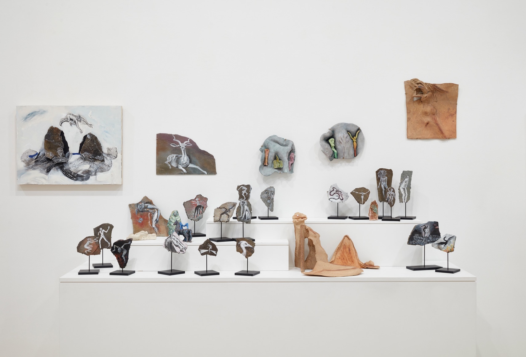 Installation view of Mary Frank: What Color Courage?