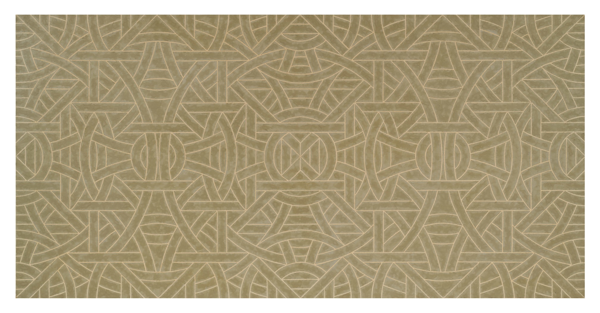 Valerie Jaudon Decatur, 1977 Oil and metallic pigment on canvas 48 x 96 inches