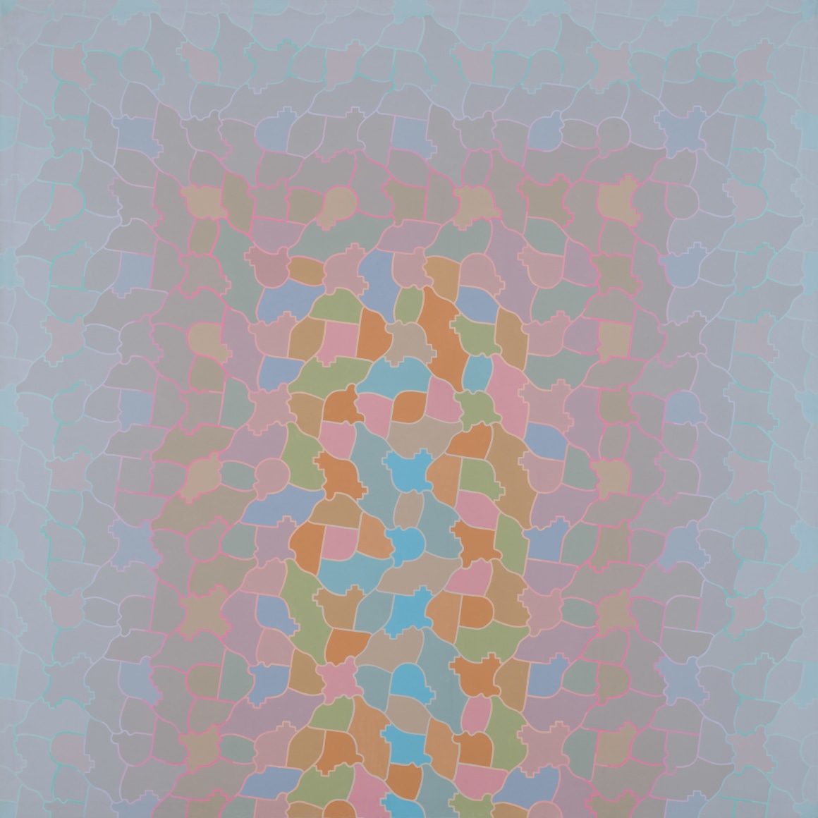 Grey Portal, 1978 Acrylic on canvas 84 x 84 inches