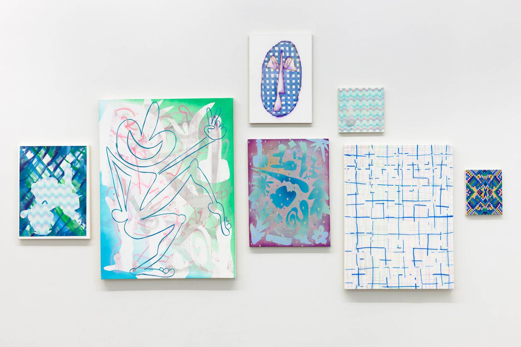 Installation of paintings by Todd Kelly