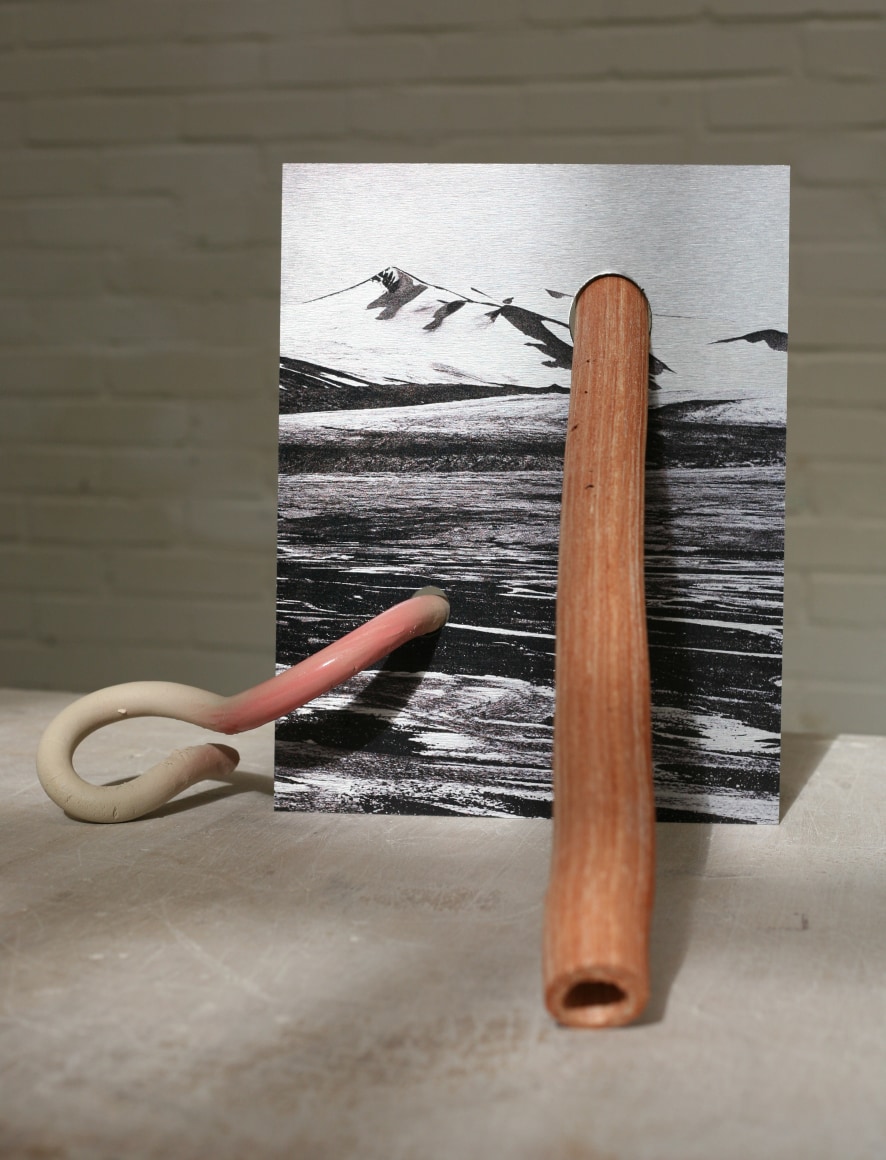 Print on dibond and ceramic piece by Marjolijn de Wit