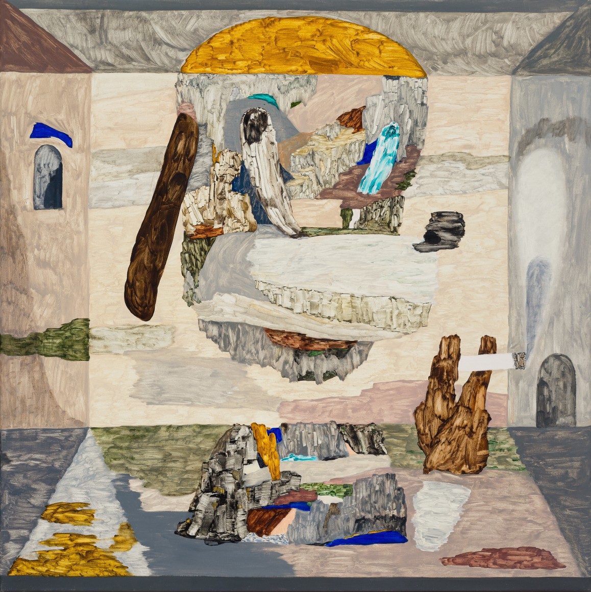 Painting on linen by Gu&eth;mundur Thoroddsen