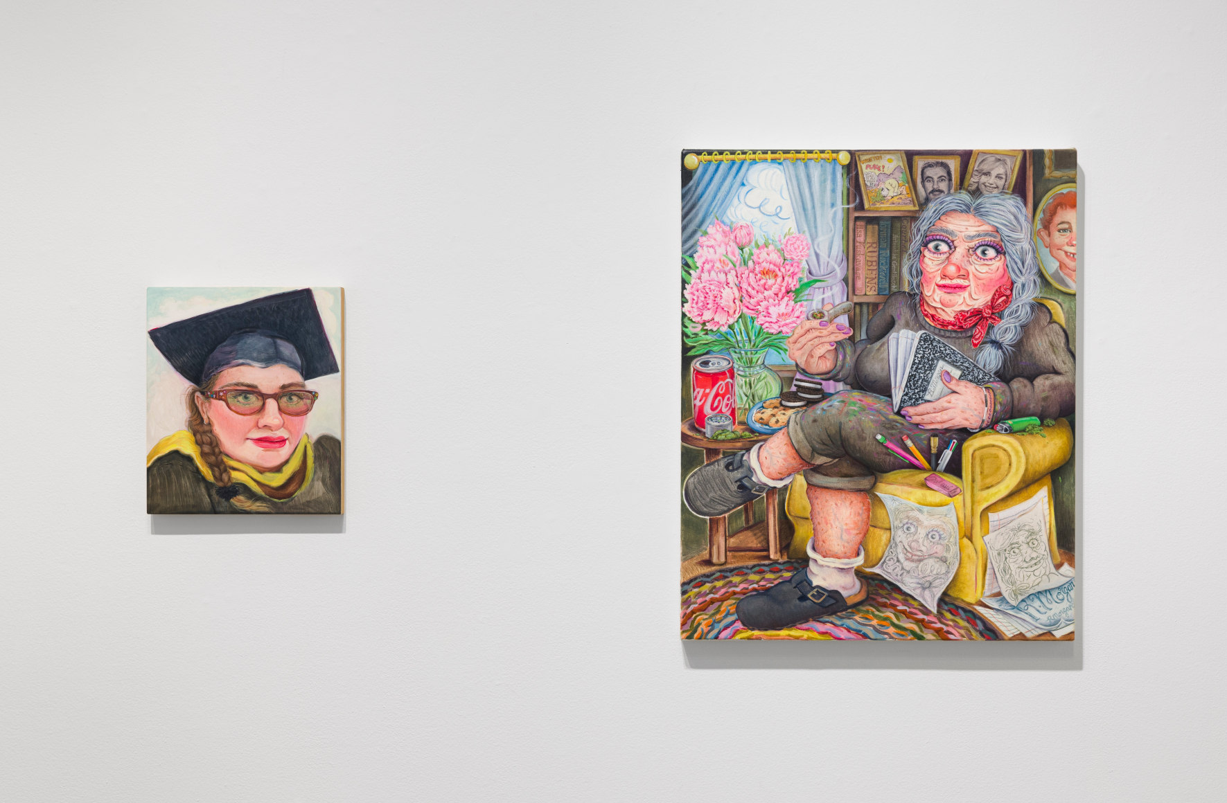 Installation view of Rebecca Morgan "Over the Hill"
