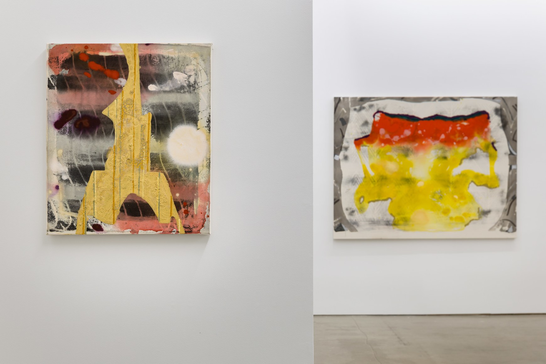 Installation of paintings by Angelina Gualdoni