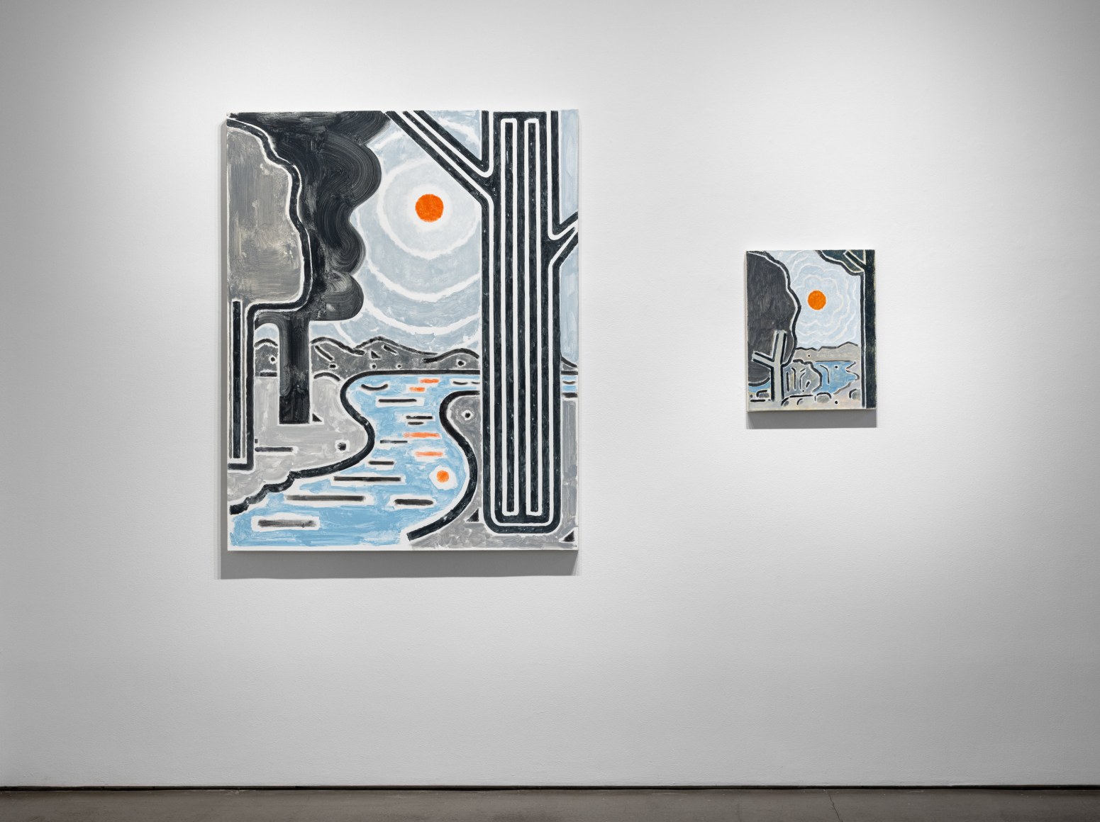 Installation views, paintings by Brian Scott Campbell